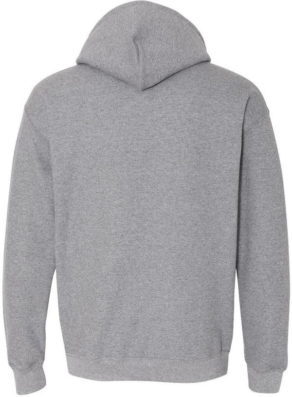 An image of a Custom Gildan Heavy Blend Hooded Sweatshirt in Graphite Heather!