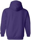Am image of a Custom Gildan Heavy Blend Hooded Sweatshirt in Purple!