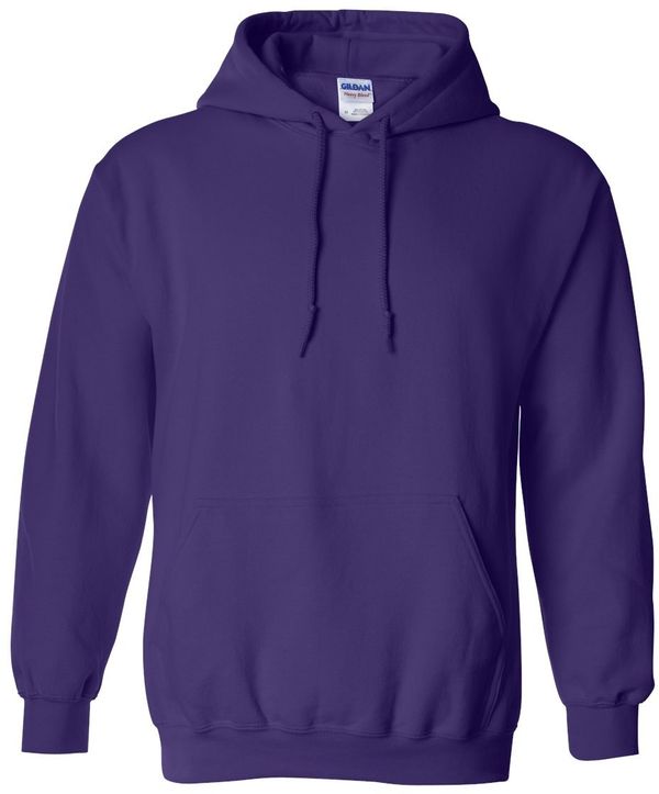 Am image of a Custom Gildan Heavy Blend Hooded Sweatshirt in Purple!