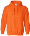 An image of a Custom Gildan Heavy Blend Hooded Sweatshirt in Safety Orange!