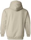 Am image of a Custom Gildan Heavy Blend Hooded Sweatshirt in Sand!