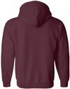 Am image of a Custom Gildan Heavy Blend Full Zip Hooded Sweatshirt in Maroon!