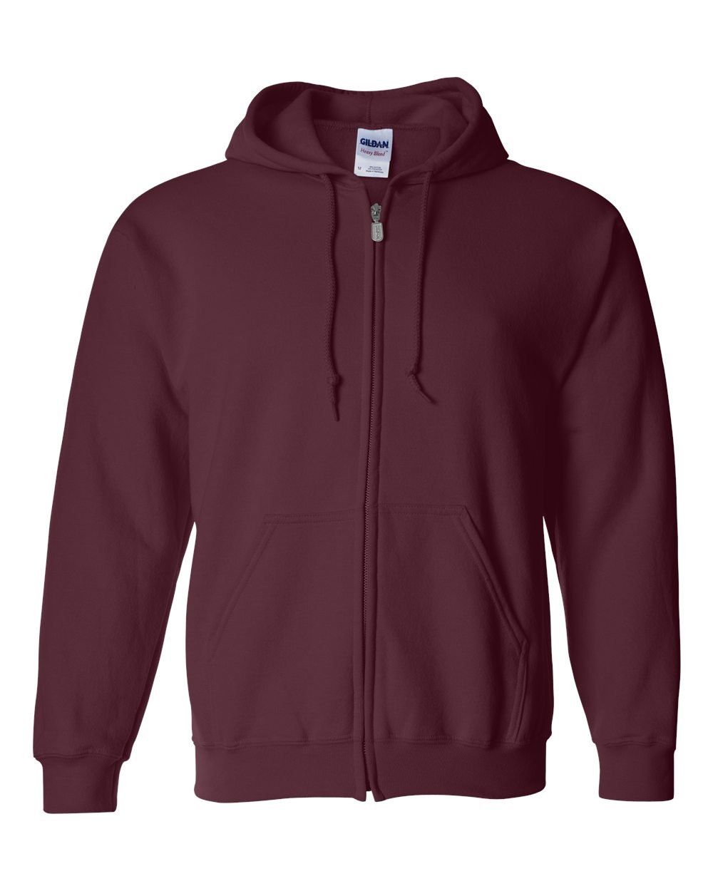 Gildan Heavy Blend Full Zip Hooded Sweatshirt in Maroon