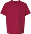 Am image of a Custom Gildan Ultra Cotton Youth T Shirt in Cardinal Red!