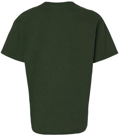 Am image of a Custom Gildan Ultra Cotton Youth T Shirt in Forest Green!