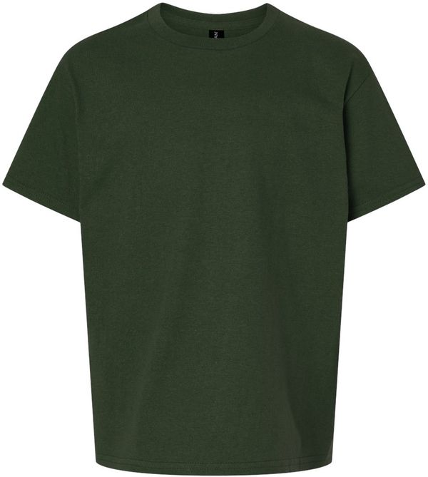 Am image of a Custom Gildan Ultra Cotton Youth T Shirt in Forest Green!
