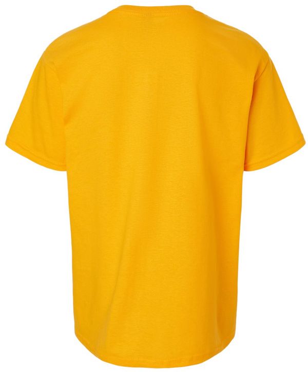 Am image of a Custom Gildan Ultra Cotton Youth T Shirt in Gold!