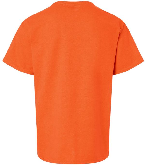 Am image of a Custom Gildan Ultra Cotton Youth T Shirt in Orange!