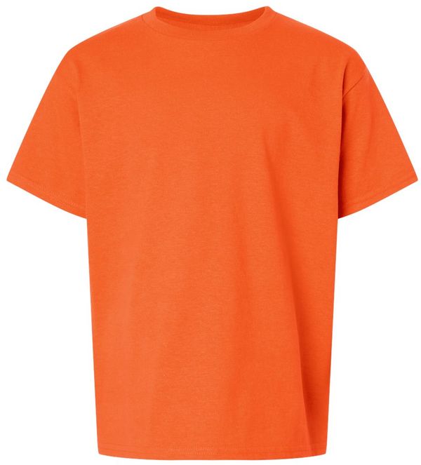 Am image of a Custom Gildan Ultra Cotton Youth T Shirt in Orange!