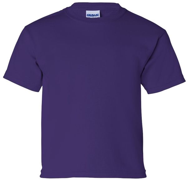 Am image of a Custom Gildan Ultra Cotton Youth T Shirt in Purple!