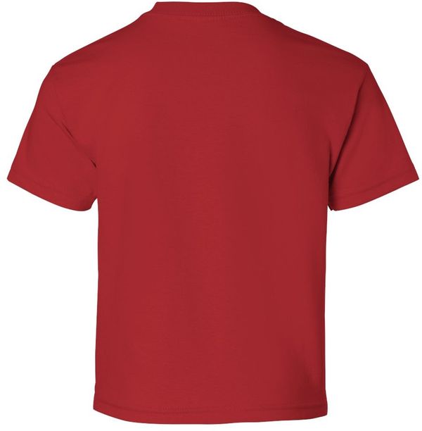 Am image of a Custom Gildan Ultra Cotton Youth T Shirt in Red!