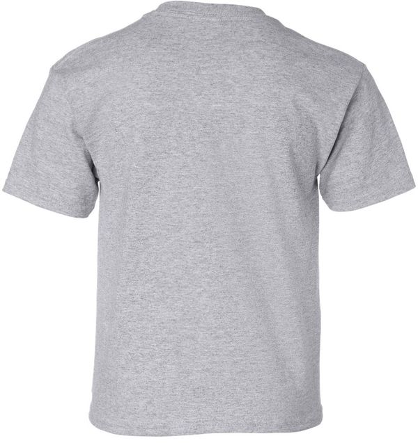 Am image of a Custom Gildan Ultra Cotton Youth T Shirt in Sport Grey!