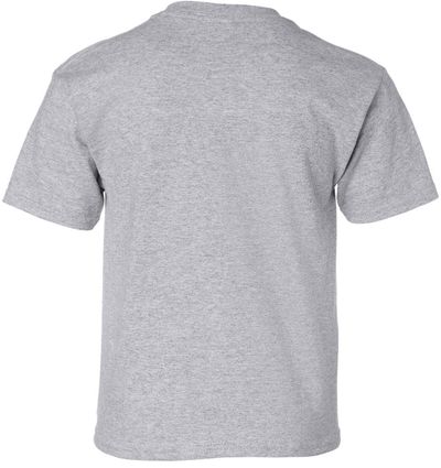 Am image of a Custom Gildan Ultra Cotton Youth T Shirt in Sport Grey!