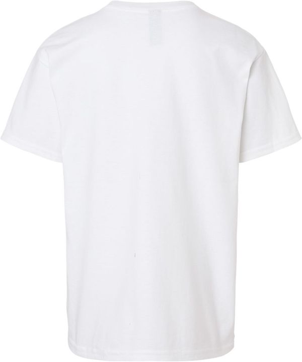 Am image of a Custom Gildan Ultra Cotton Youth T Shirt in White!