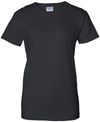 Am image of a Custom Gildan Ultra Cotton Ladies TShirt in Black!