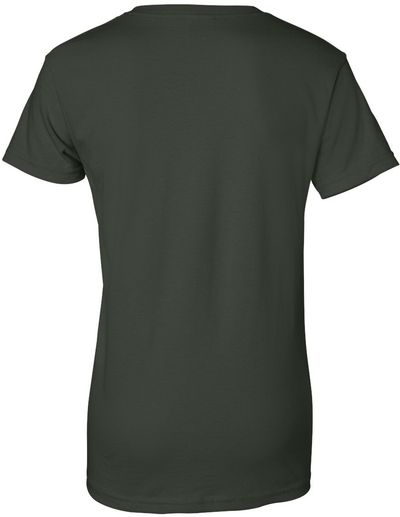 Am image of a Custom Gildan Ultra Cotton Ladies TShirt in Forest Green!
