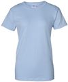 Am image of a Custom Gildan Ultra Cotton Ladies TShirt in Light Blue!