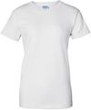 Am image of a Custom Gildan Ultra Cotton Ladies TShirt in White!