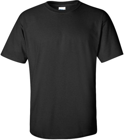 Am image of a Custom Gildan Ultra Cotton T Shirt in Black!