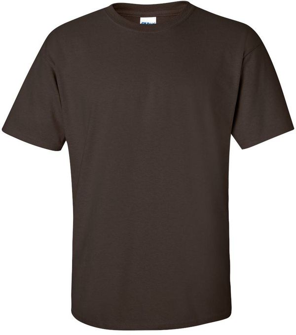 Am image of a Custom Gildan Ultra Cotton T Shirt in Dark Chocolate!