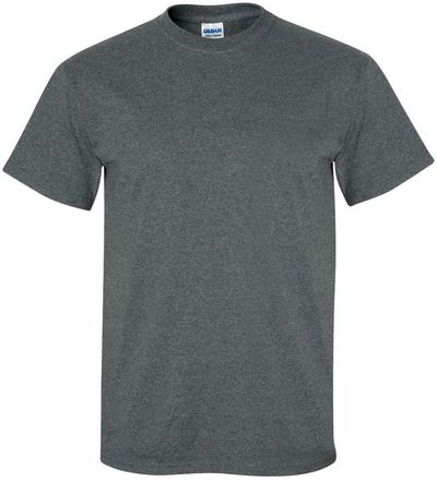 Am image of a Custom Gildan Ultra Cotton T Shirt in Dark Heather!