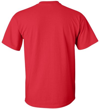 Am image of a Custom Gildan Ultra Cotton T Shirt in Red!