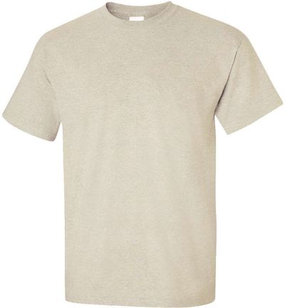 Am image of a Custom Gildan Ultra Cotton T Shirt in Sand!