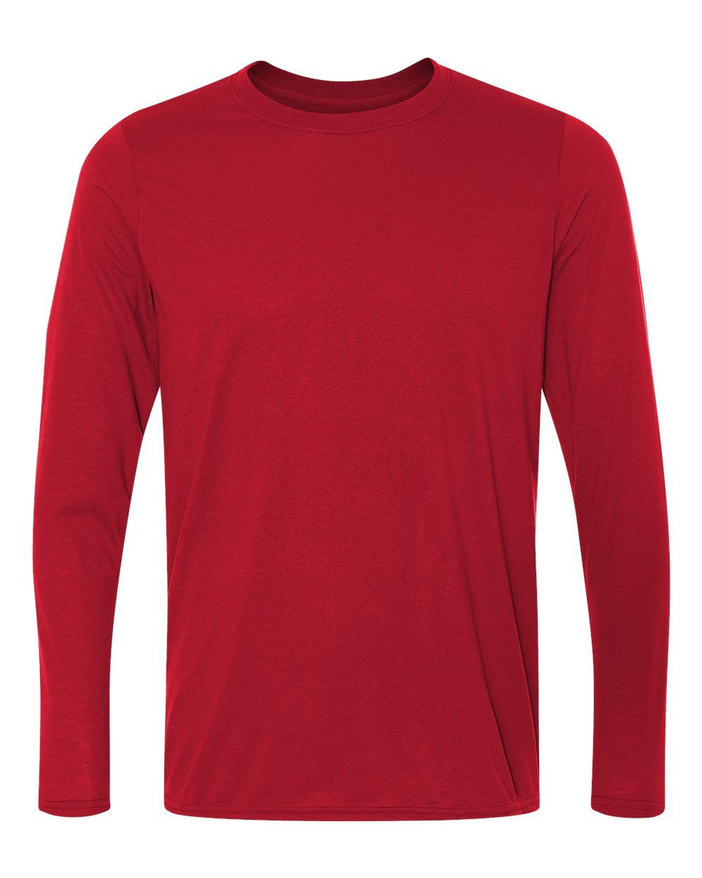 Gildan Performance Long Sleeve T Shirt in Red