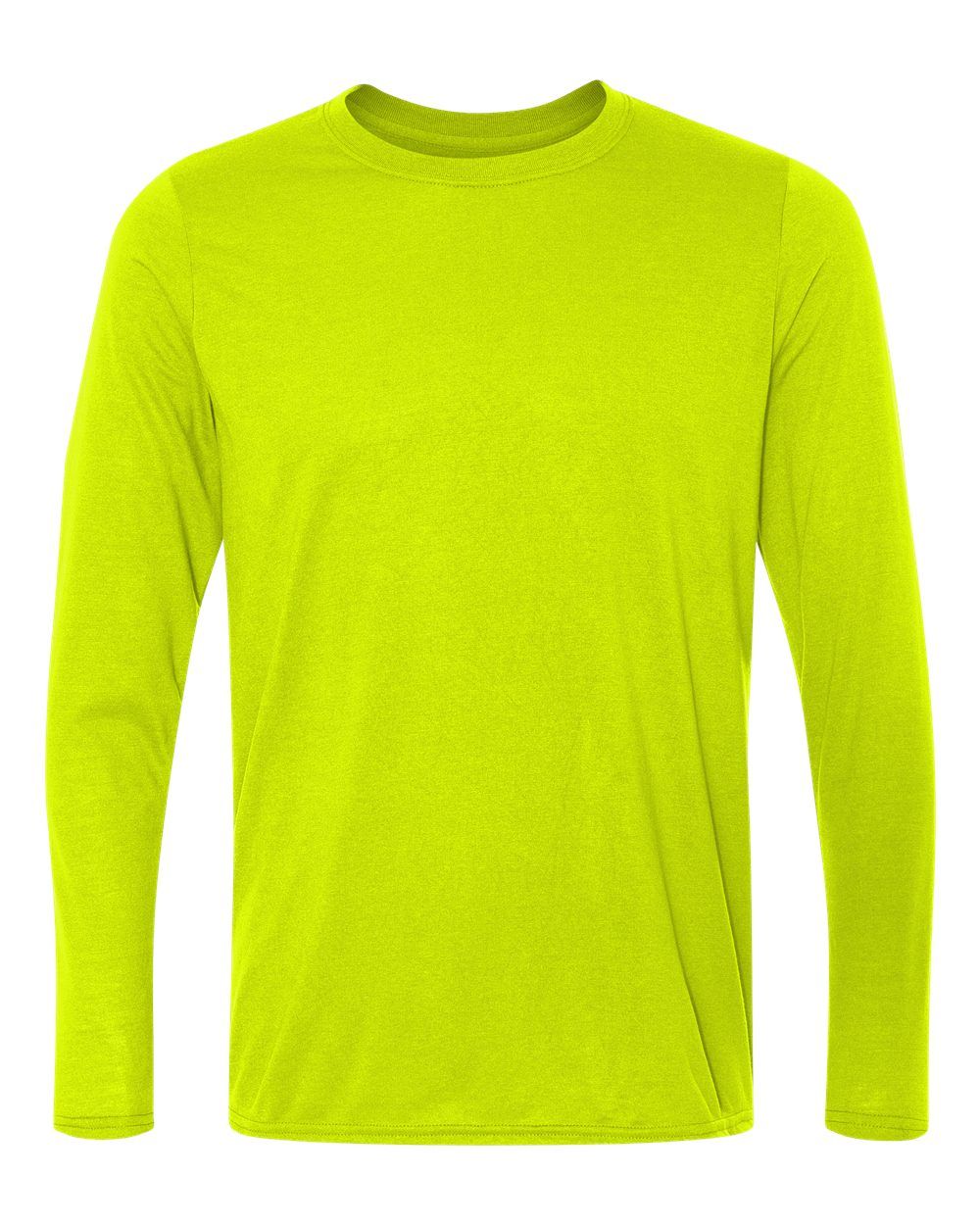 Gildan Performance Long Sleeve T Shirt in Safety Green
