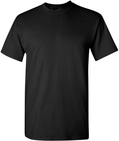 Am image of a Custom GILDAN Heavy Cotton TShirt in Black!