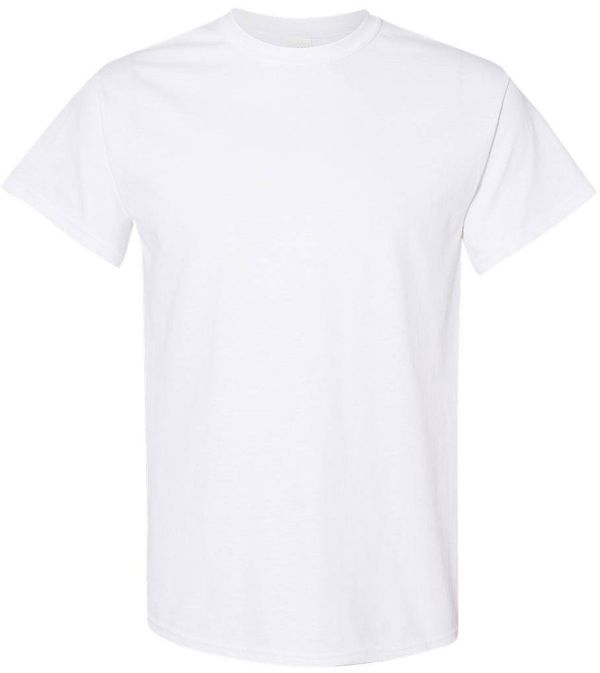 Am image of a Custom GILDAN Heavy Cotton TShirt in White!