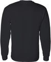 Am image of a Custom Gildan Heavy Cotton Long Sleeve T Shirt in Black!