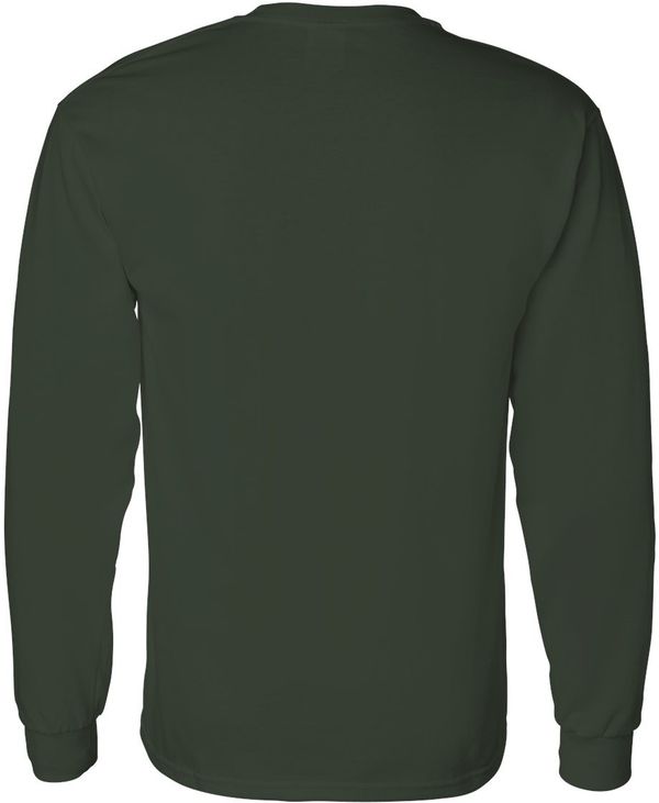 Am image of a Custom Gildan Heavy Cotton Long Sleeve T Shirt in Forest!