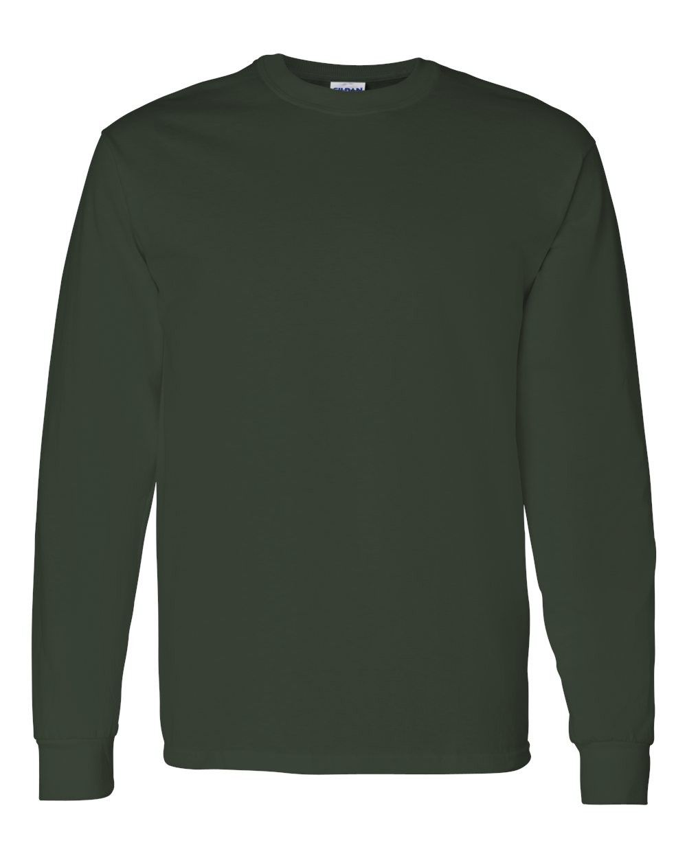 Gildan Heavy Cotton Long Sleeve T Shirt in Forest