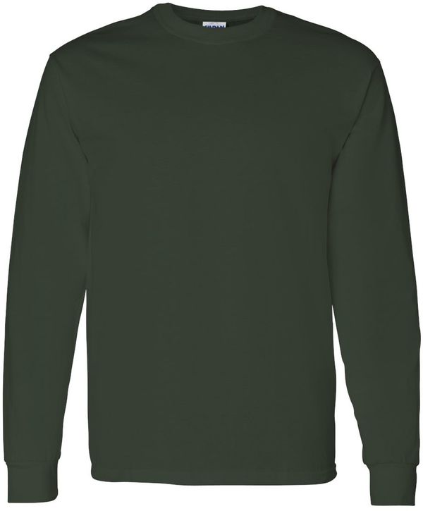 Am image of a Custom Gildan Heavy Cotton Long Sleeve T Shirt in Forest!