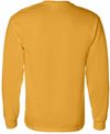 Am image of a Custom Gildan Heavy Cotton Long Sleeve T Shirt in Gold!
