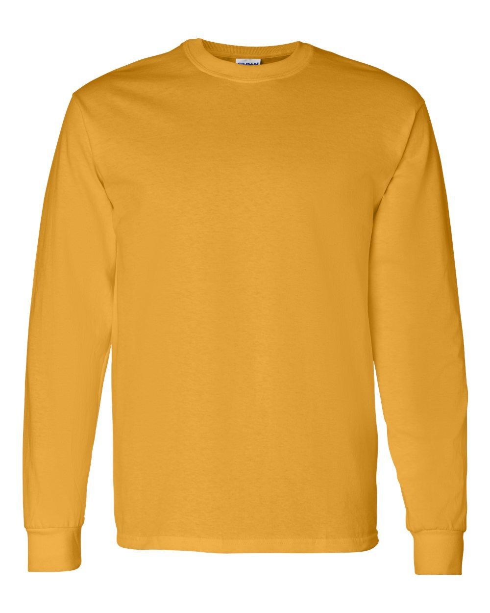 Gildan Heavy Cotton Long Sleeve T Shirt in Gold