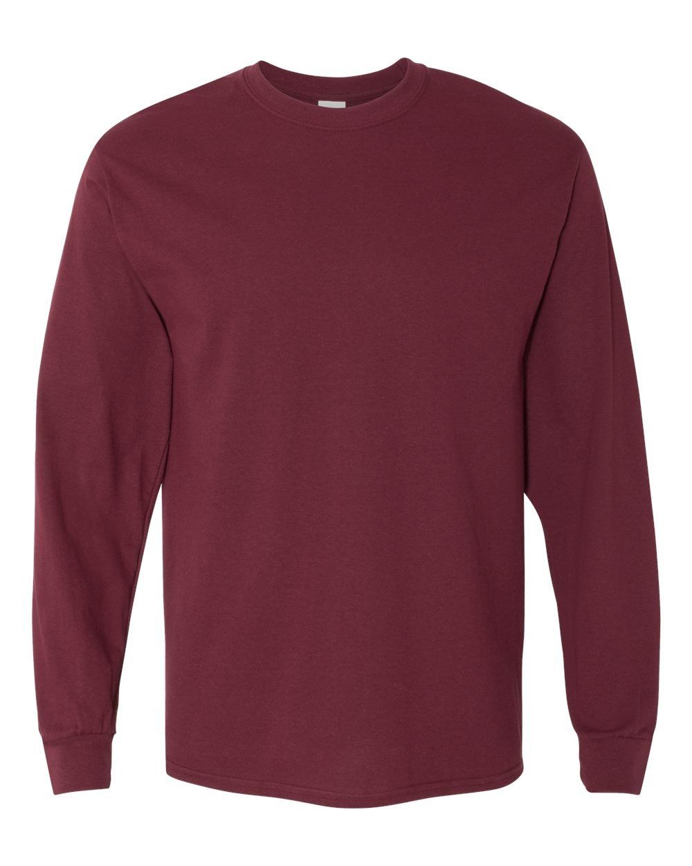 Gildan Heavy Cotton Long Sleeve T Shirt in Maroon