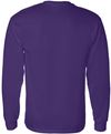 Am image of a Custom Gildan Heavy Cotton Long Sleeve T Shirt in Purple!