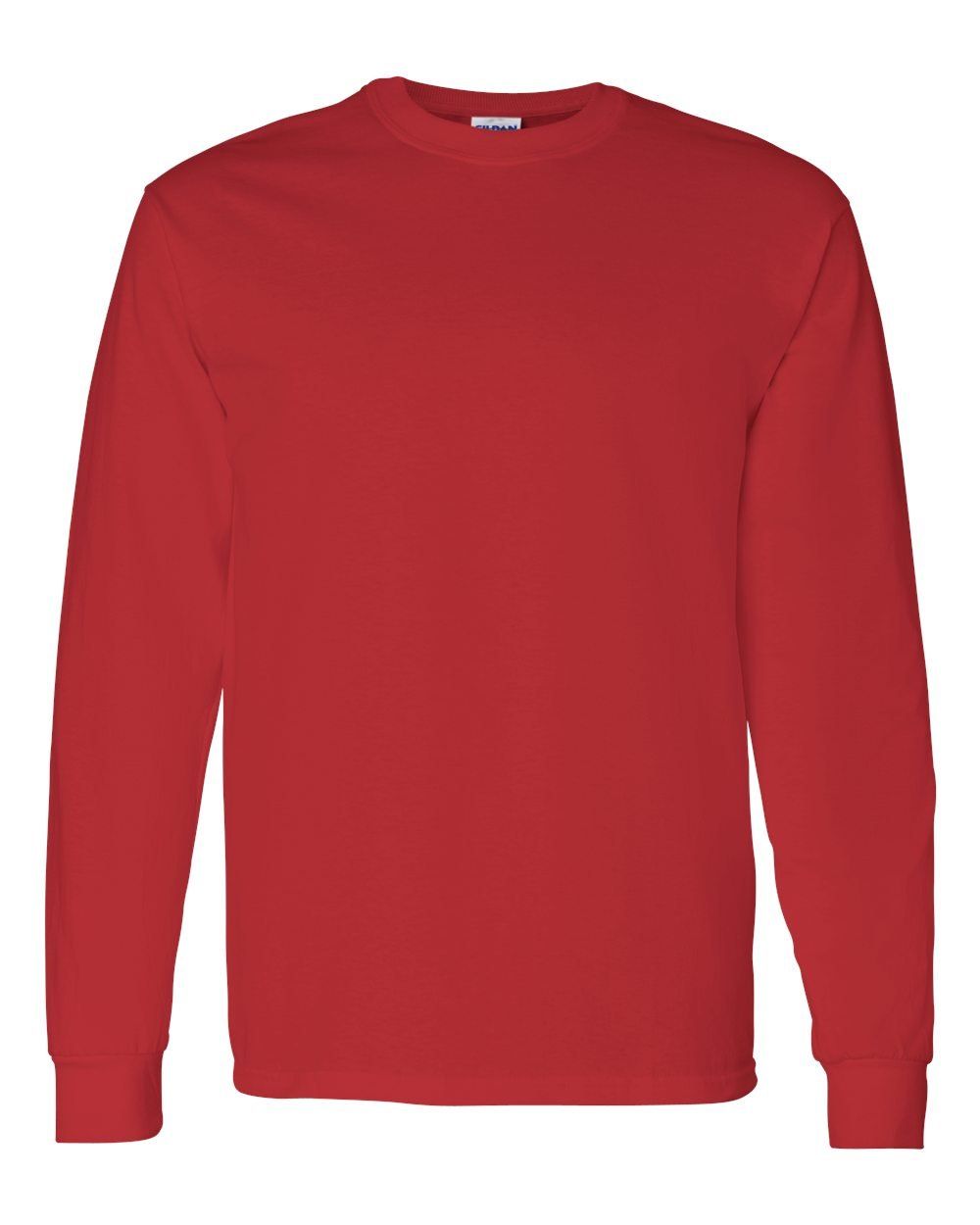 Gildan Heavy Cotton Long Sleeve T Shirt in Red