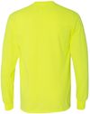 Am image of a Custom Gildan Heavy Cotton Long Sleeve T Shirt in Safety Green!