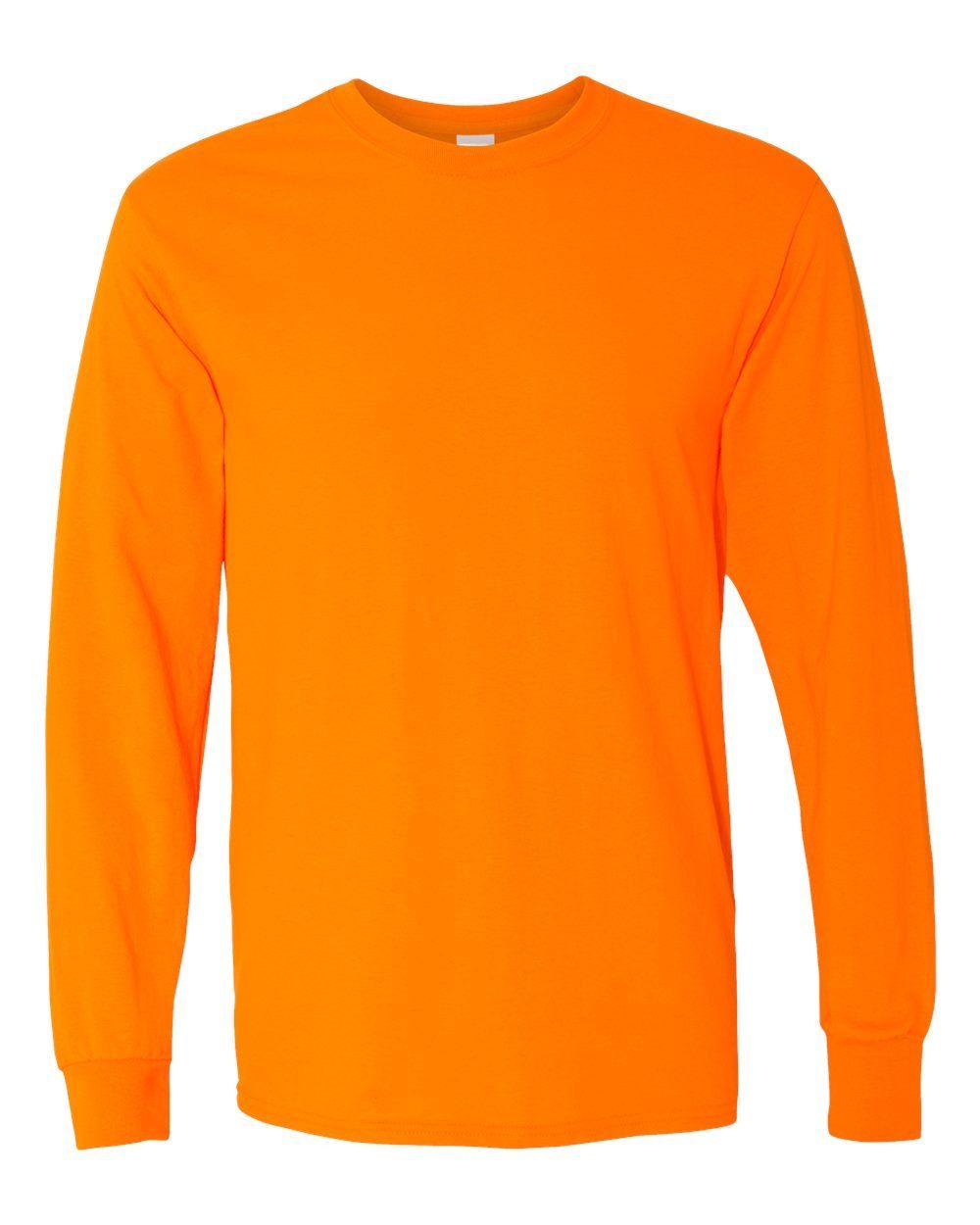 Gildan Heavy Cotton Long Sleeve T Shirt in Safety Orange