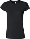 Am image of a Custom Gildan Softstyle Women's T Shirt in Black!