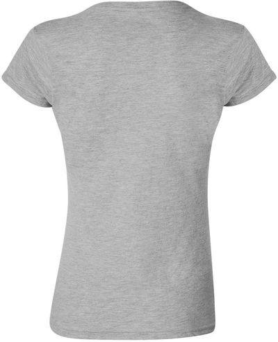 Am image of a Custom Gildan Softstyle Women's T Shirt in Sport Grey!