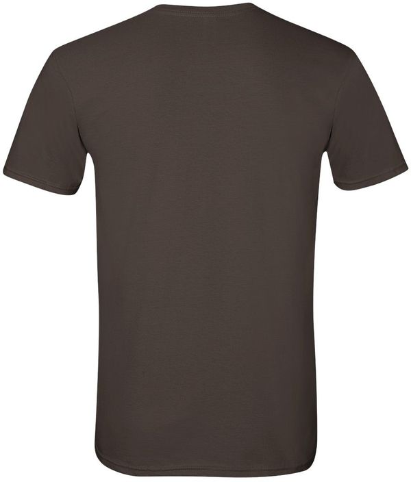 Am image of a Custom Gildan Softstyle T Shirt in Dark Chocolate!