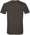 Am image of a Custom Gildan Softstyle T Shirt in Dark Chocolate!
