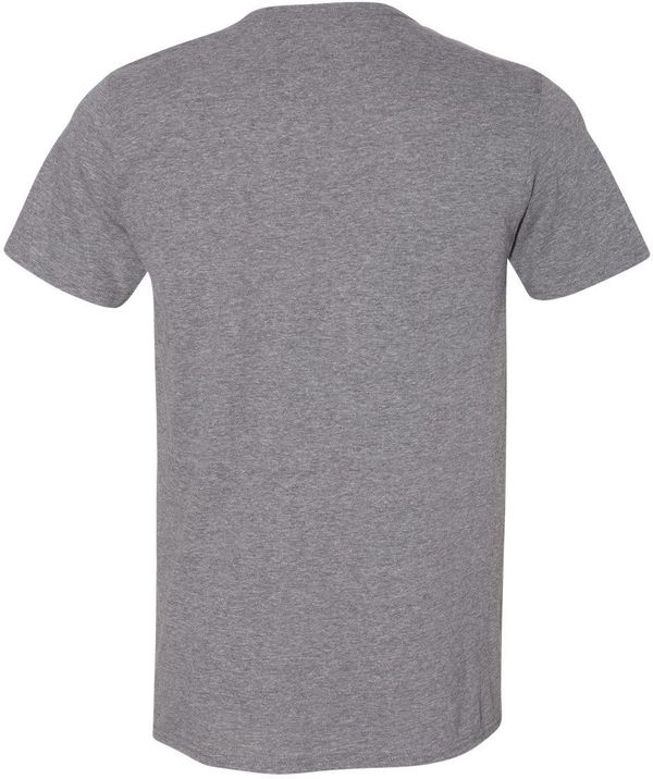 Am image of a Custom Gildan Softstyle T Shirt in Graphite Heather!