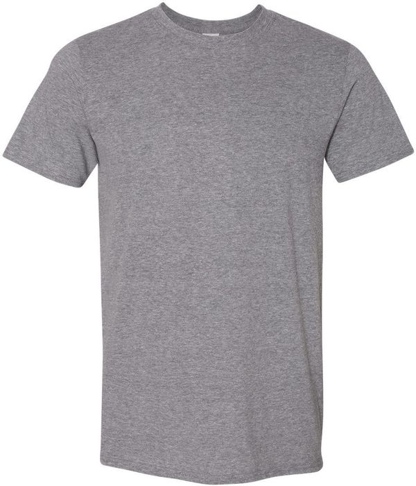 Am image of a Custom Gildan Softstyle T Shirt in Graphite Heather!