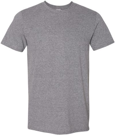 Am image of a Custom Gildan Softstyle T Shirt in Graphite Heather!