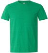 Am image of a Custom Gildan Softstyle T Shirt in Heather Irish Green!